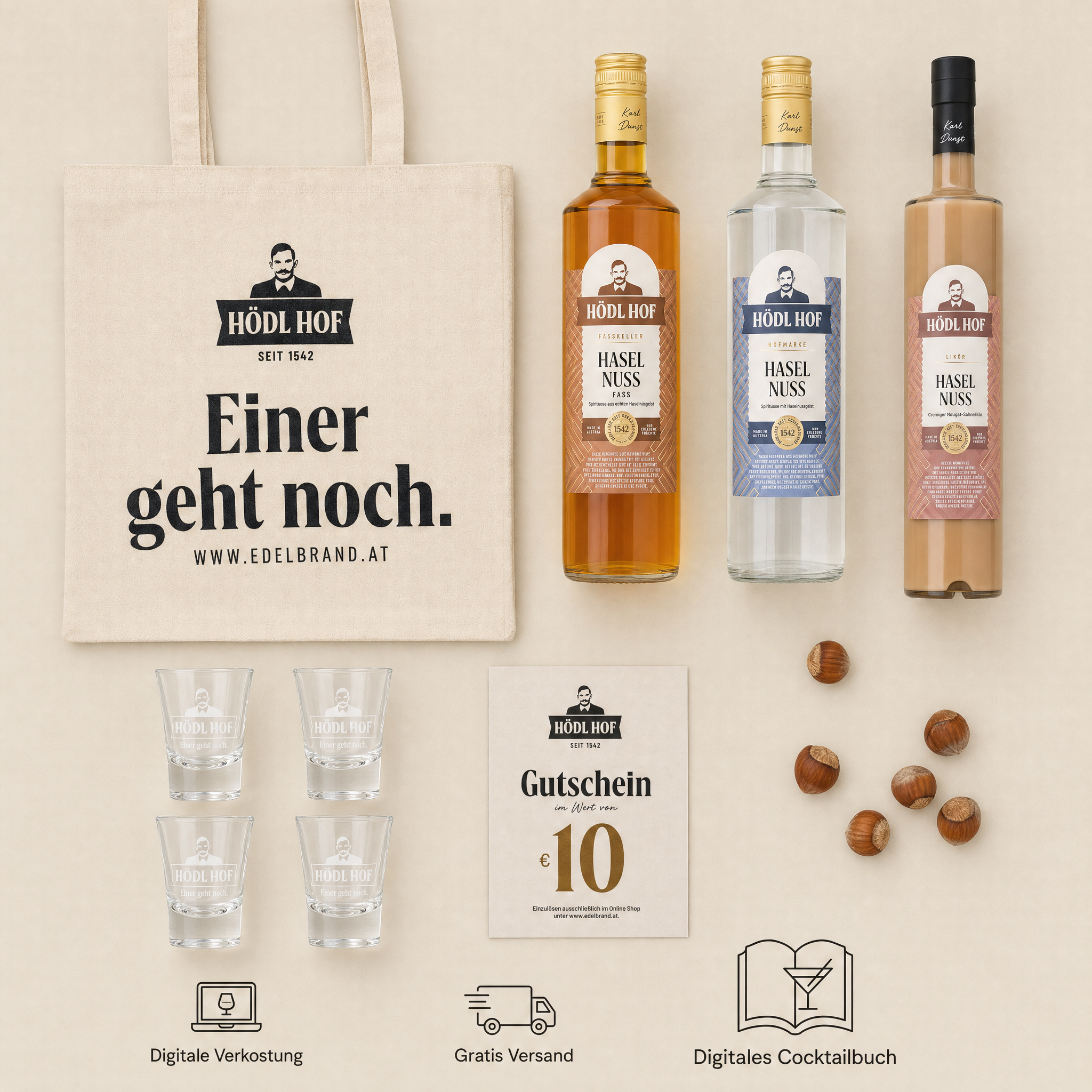 Haselnuss-Schnaps & Likör Genießer Vorteilsset