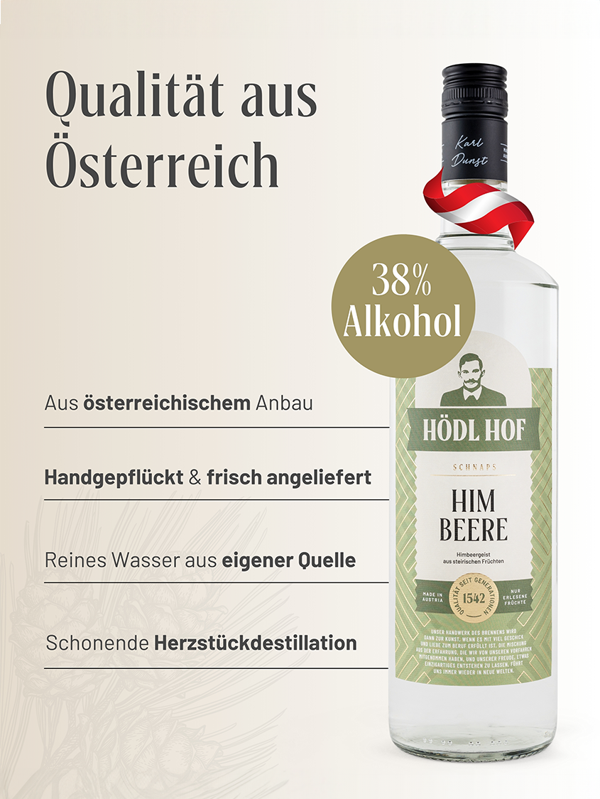 Hödl Hof Himbeere Geist | 38% Vol. | 1,0l
