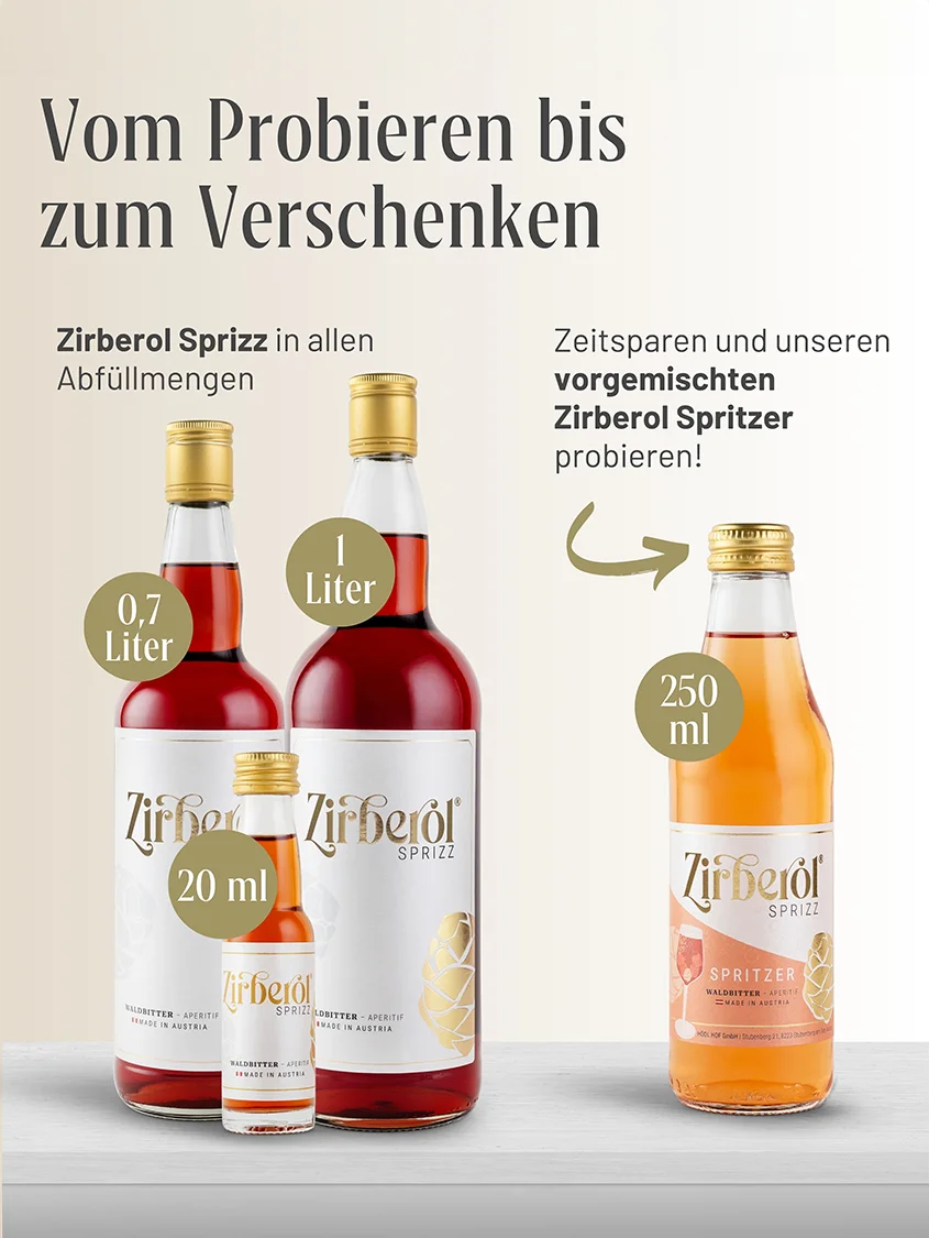 Zirberol Sprizz Waldbitter | 16% Vol. | 0,7l Zirberol Sprizz Waldbitter | 16% Vol. | 0,7l