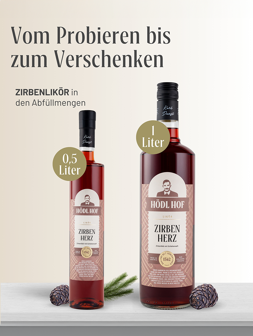 Hödl Hof "Zirbenherz" Zirbenlikör | 20% Vol. | 1,0l