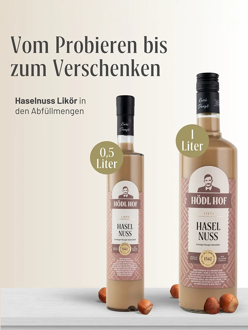 Hödl Hof Haselnuss Cremelikör | 16% Vol. | 0,5l Hödl Hof Haselnuss Cremelikör | 16% Vol. | 0,5l