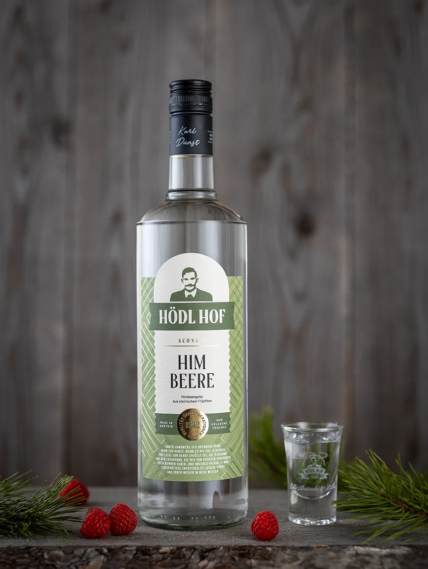 Hödl Hof Berry Fizz Set | 1x Himbeer Geist 1,0l + +6 x Schweppes 0,2l