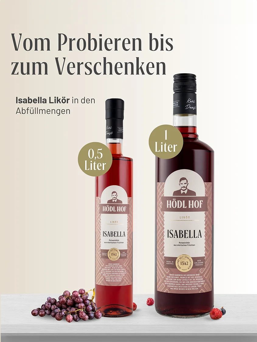 Hödl Hof Uhudler Isabella Likör | 20% Vol. | 0,5l