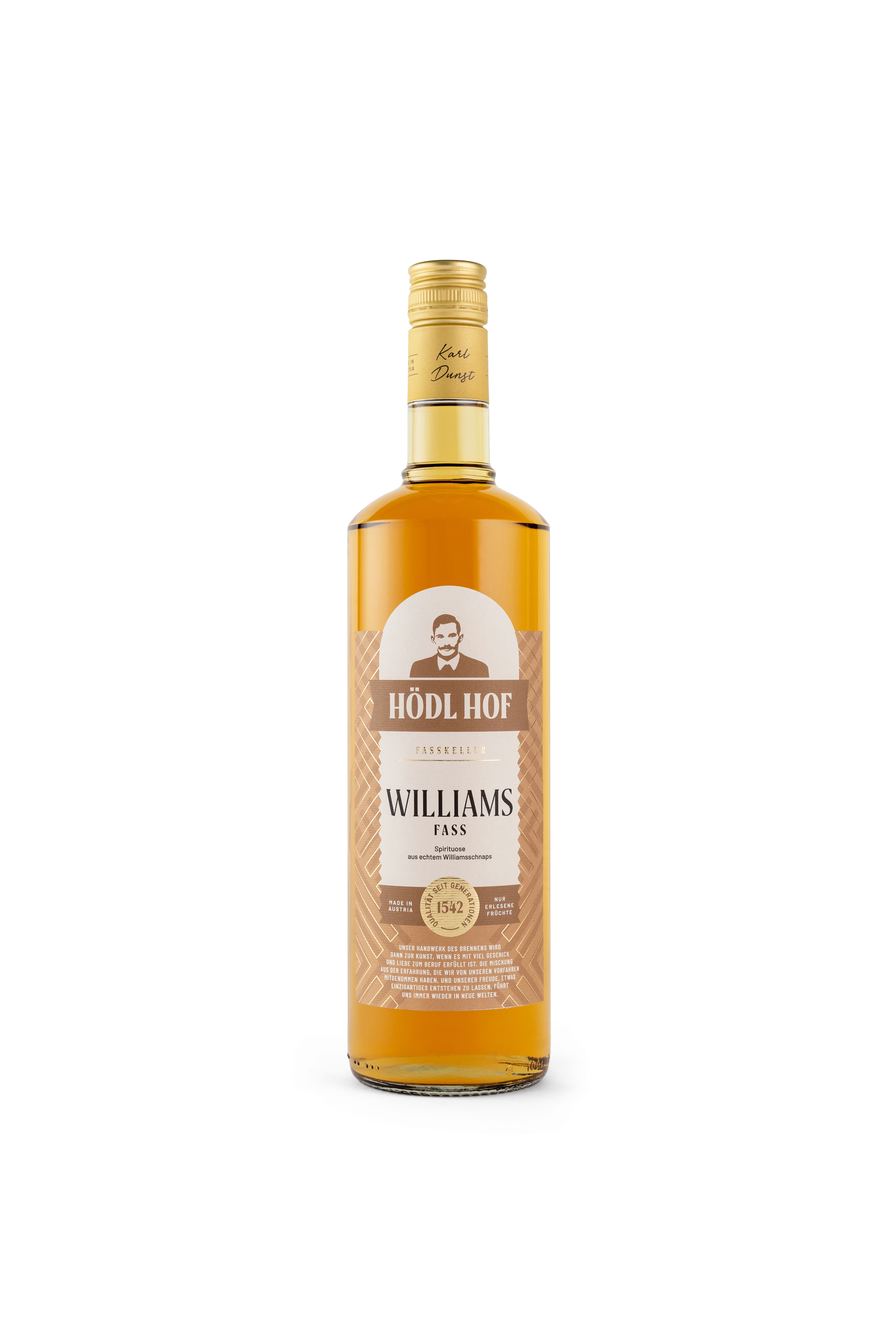 Hödl Hof Williams Fass Schnaps Fassgelagert | 38% Vol. | 1,0l