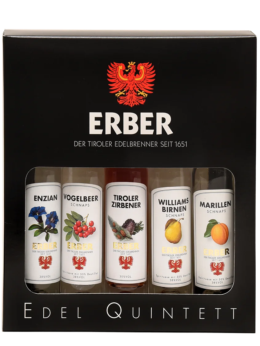 Erber Tiroler Schnäpse Geschenkset | 0,2l