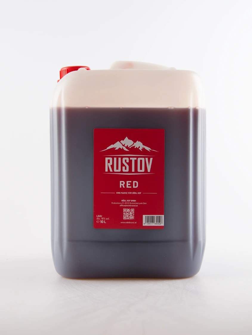Rustov Red Roter Vodka | Vol. 16% | 10,0l 