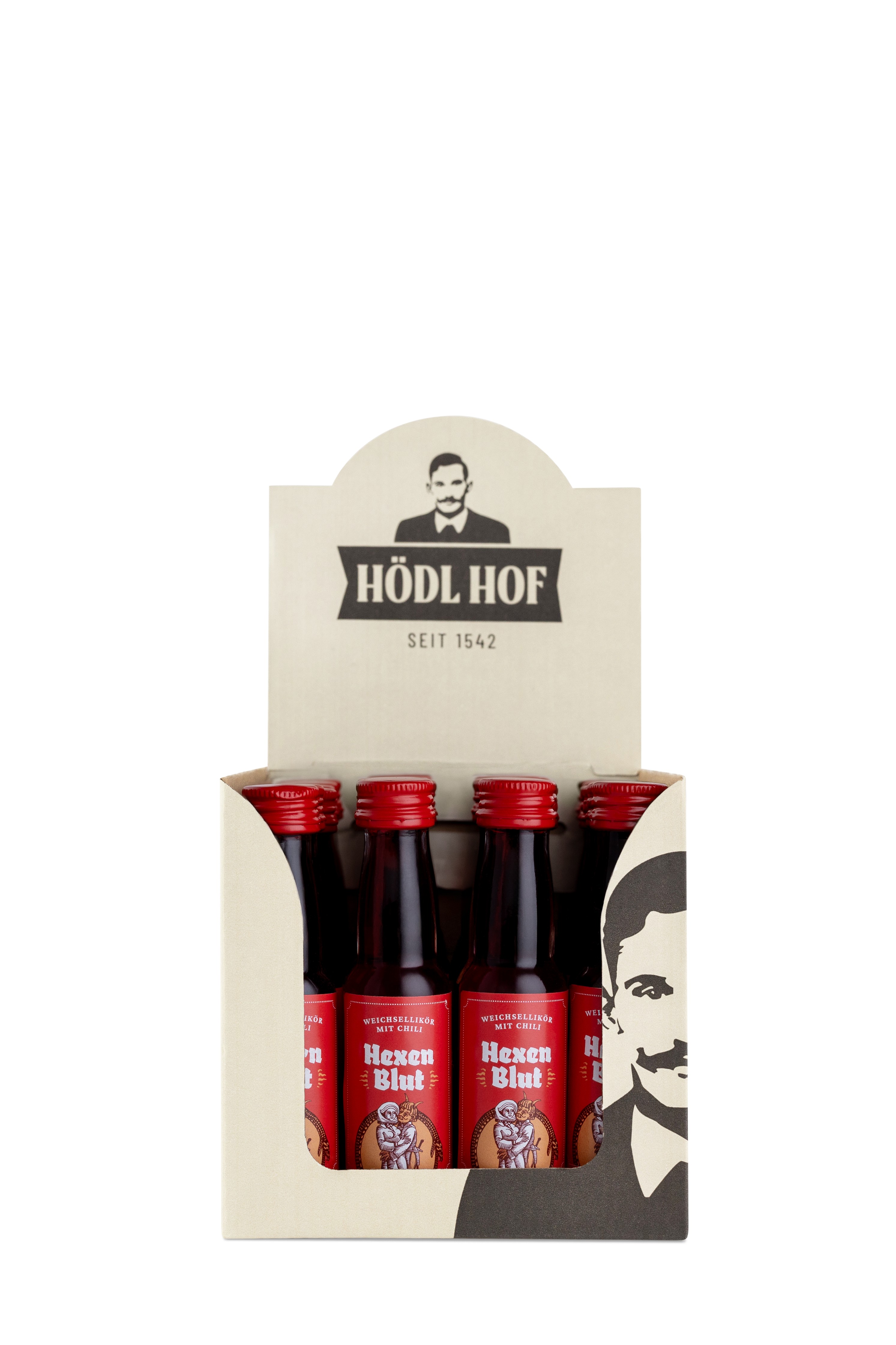 Hexenblut Weichsellikör mit Chili | 20% Vol. | 24x0,02l