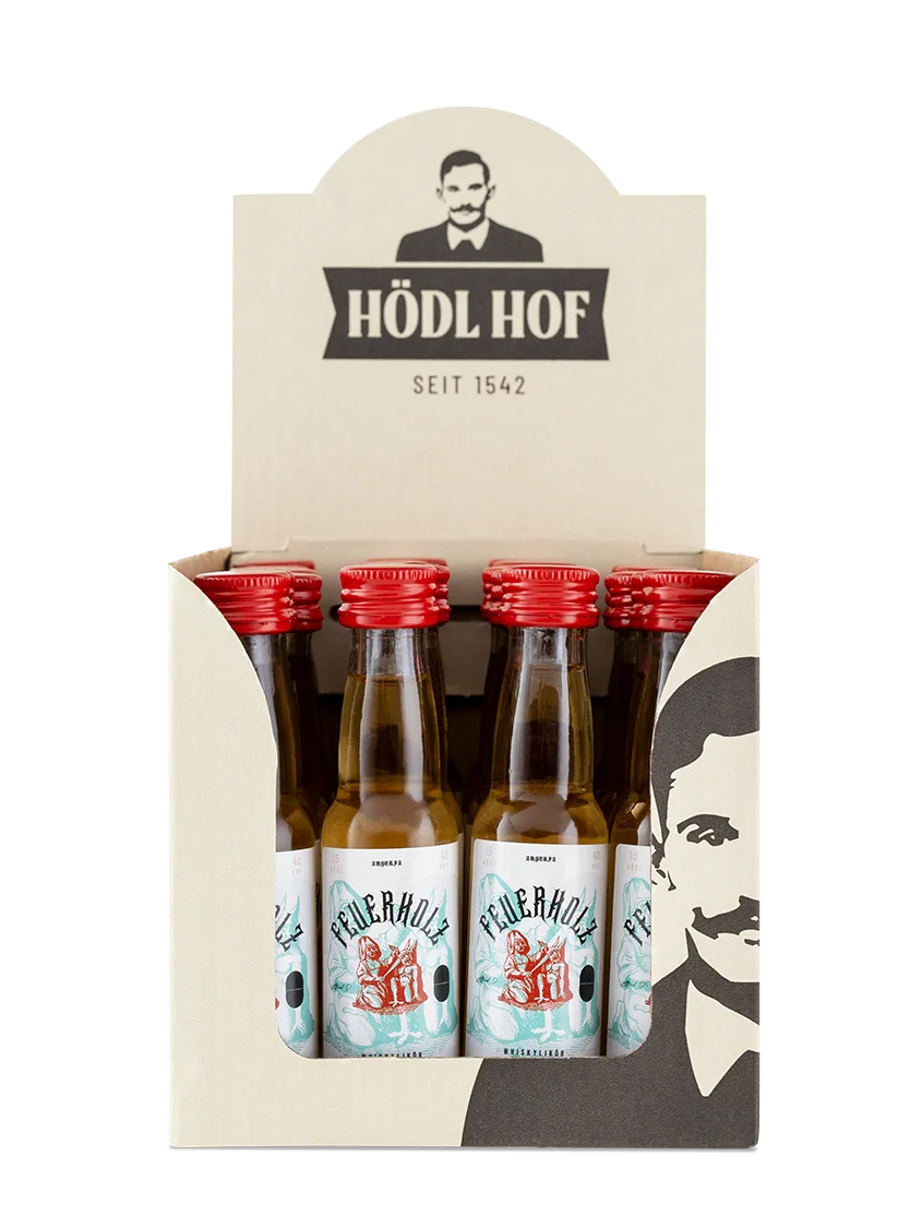 Feuerholz Whiskylikör mit Zimt & Chilli | 33% Vol. | 24x0,02l